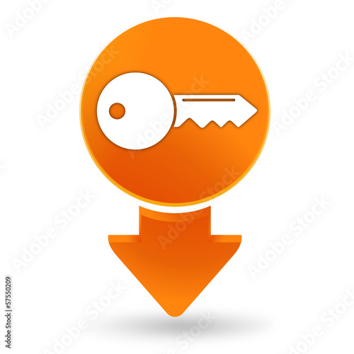 clef sur signet orange