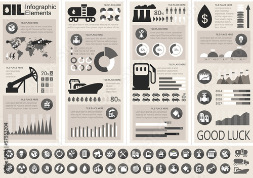 Oil Industry Infographic Template