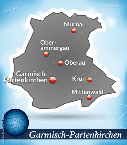Inselkarte von Garmisch-Partenkirchen
