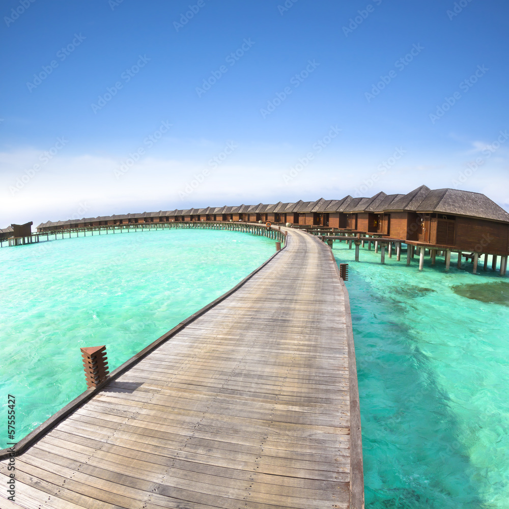water Villa on piles .maldives