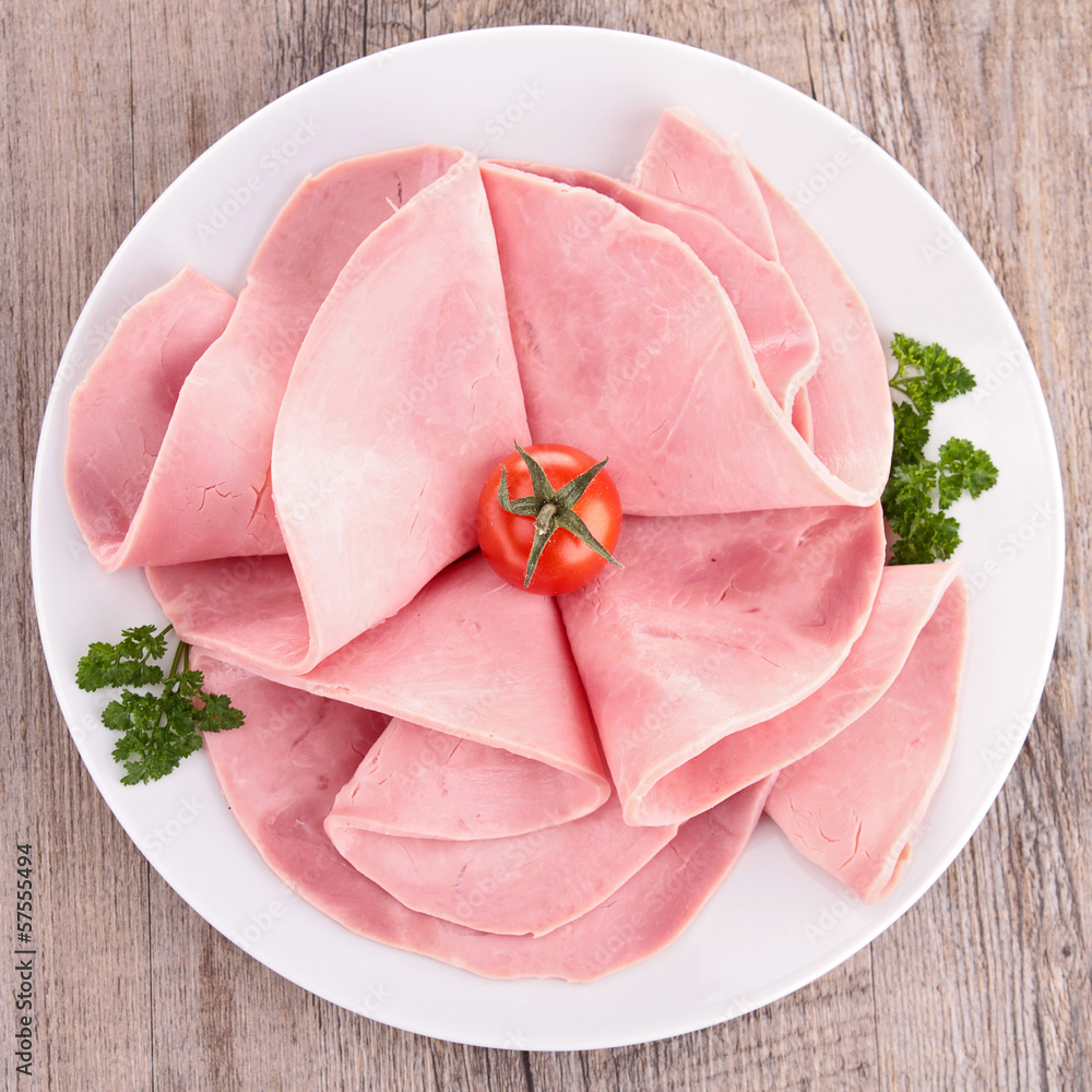 sliced pork ham sliced pork ham