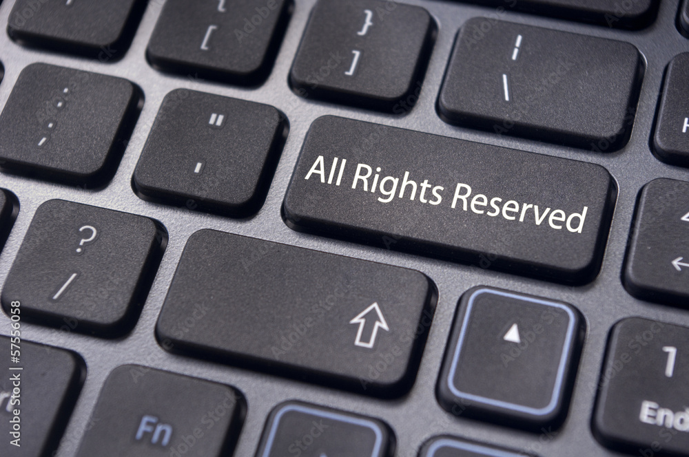 all rights reserved message on keyboard all rights reserved message on keyboard