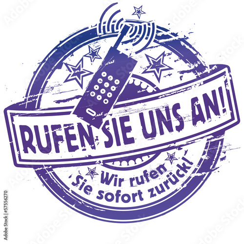 Stempel rufen Sie uns an