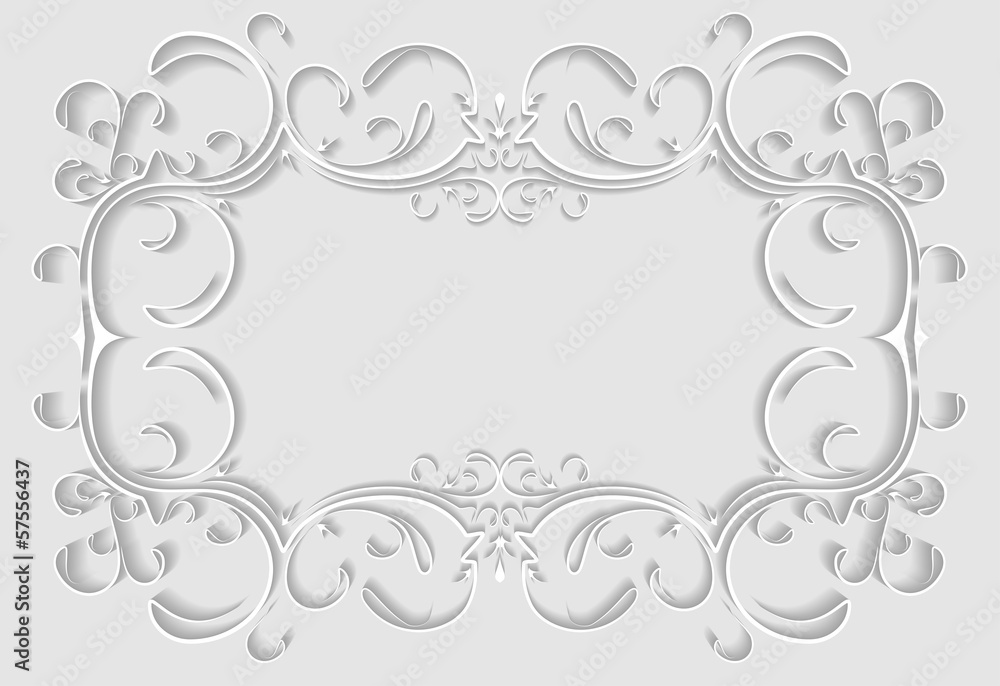 Paper frame in cut of paper style Paper frame in cut of paper style