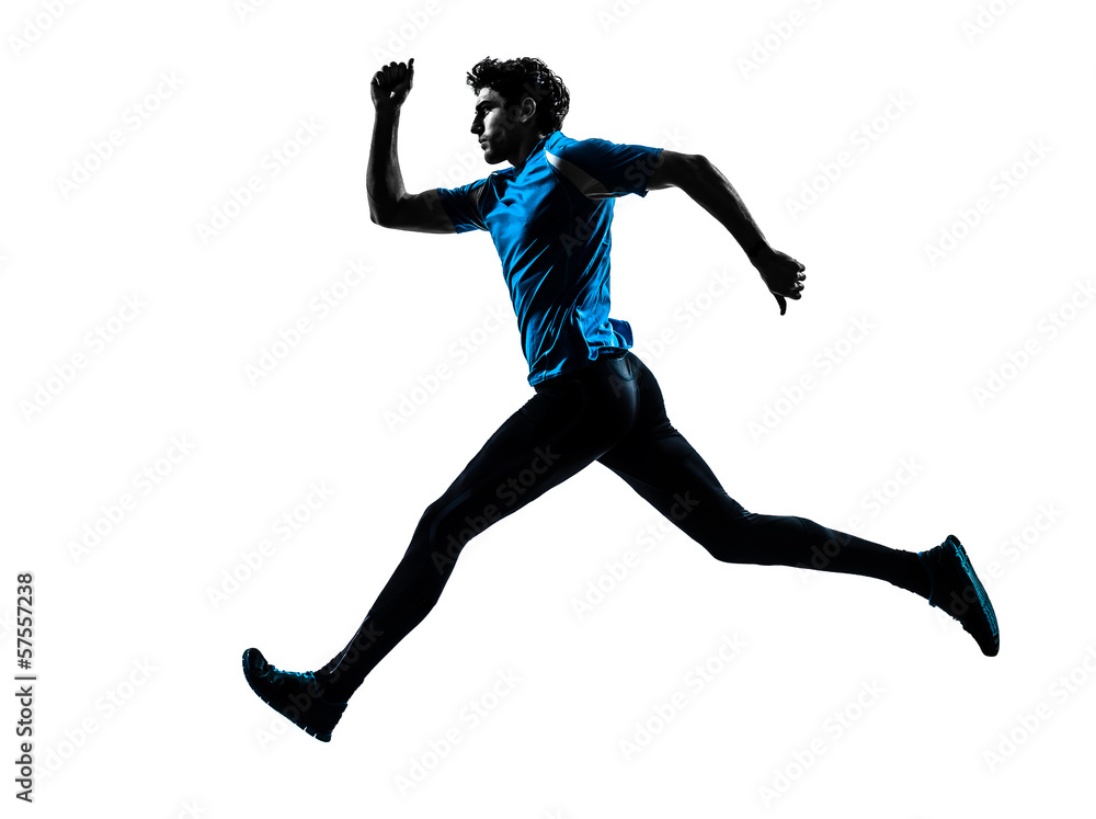 man runner sprinter jogger silhouette