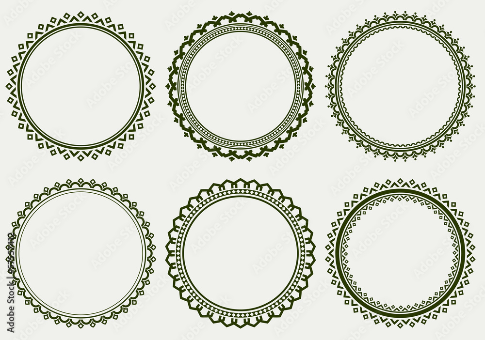 Set of round frames Set of round frames