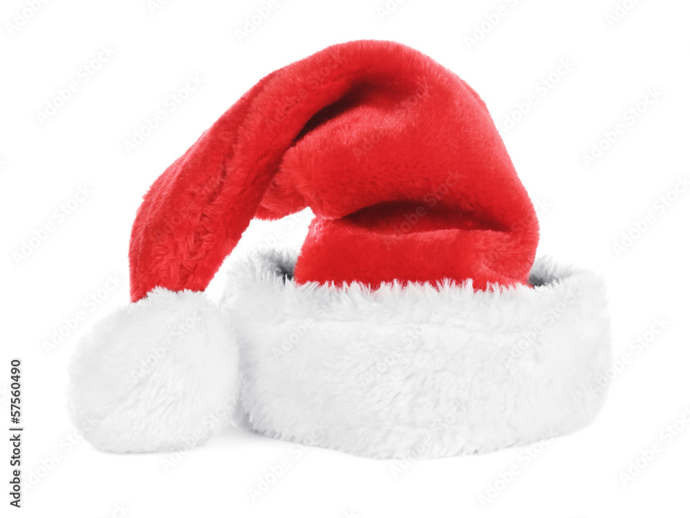 Santa red hat isolated in white background Santa red hat isolated in white background