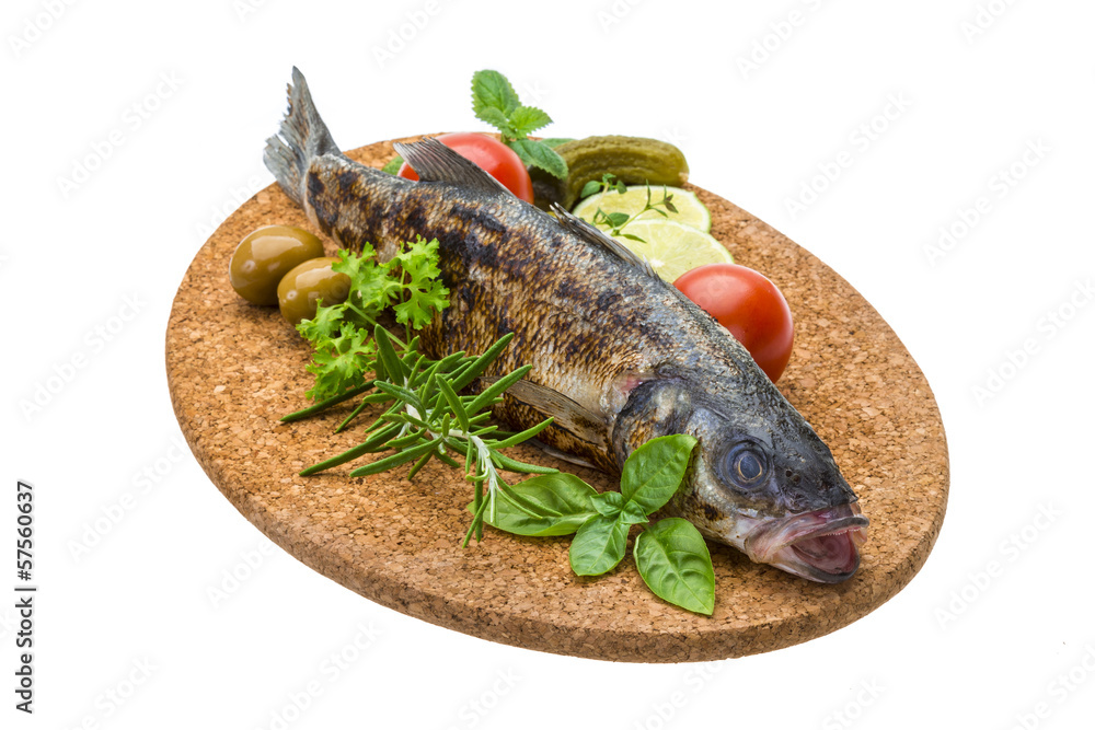 Roasted seabass