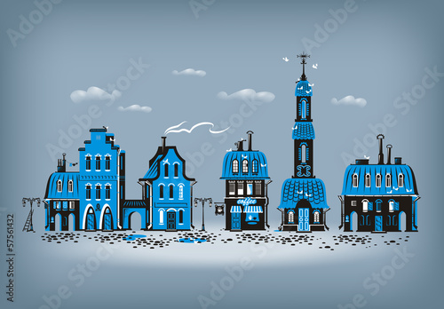 Old city. Vector format