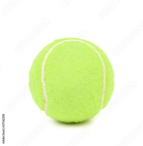 Close up of single tennis ball.