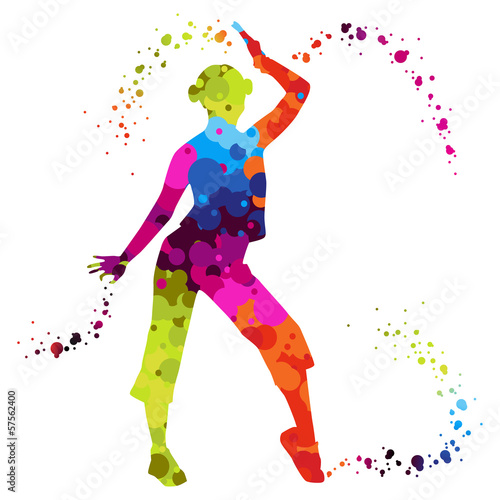 zumba with colored dots #57562400