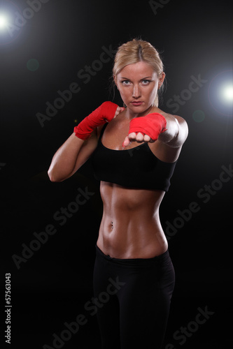 Boxing woman