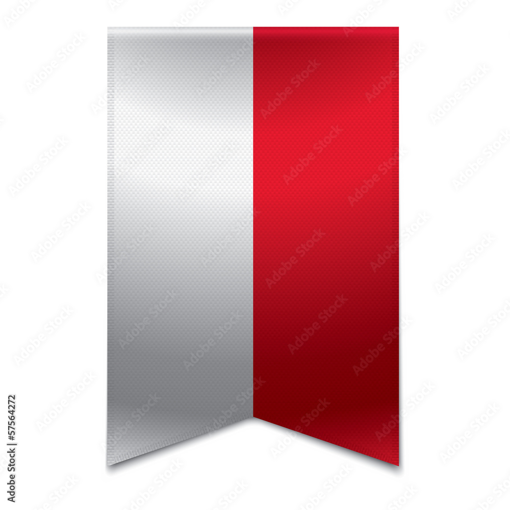 Ribbon banner - monegasque flag