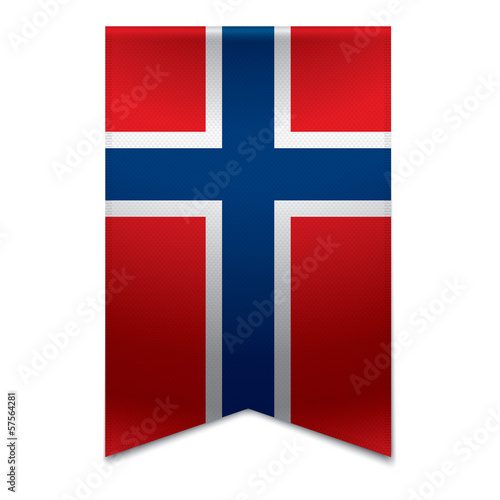 Ribbon banner - norwegian flag