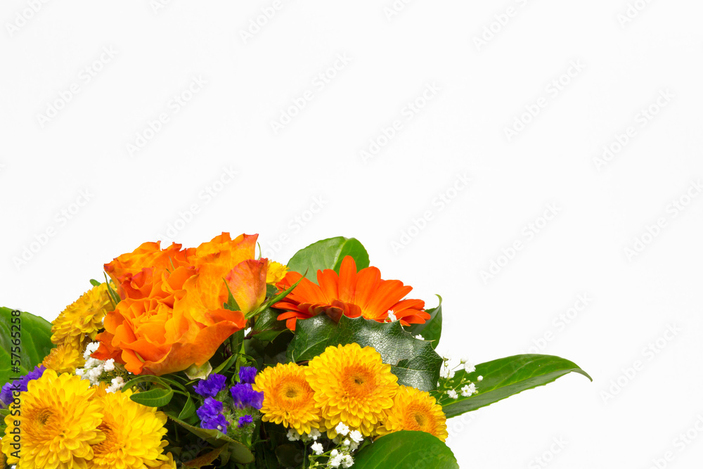 Obraz premium Blumenstrauss gelb orange 6