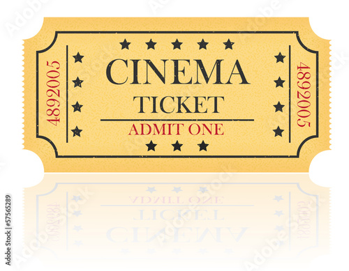 cinema ticket vector illustration