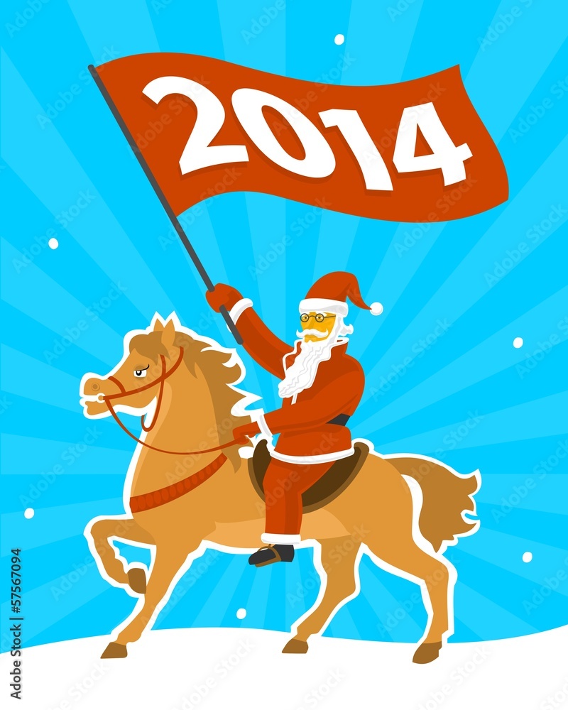 Santa Claus on a horse Santa Claus on a horse