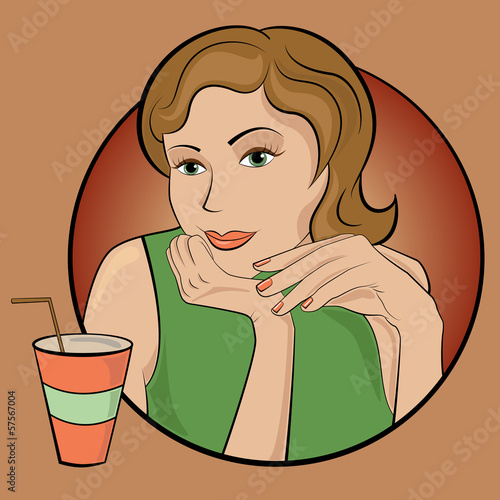 Girl with drink