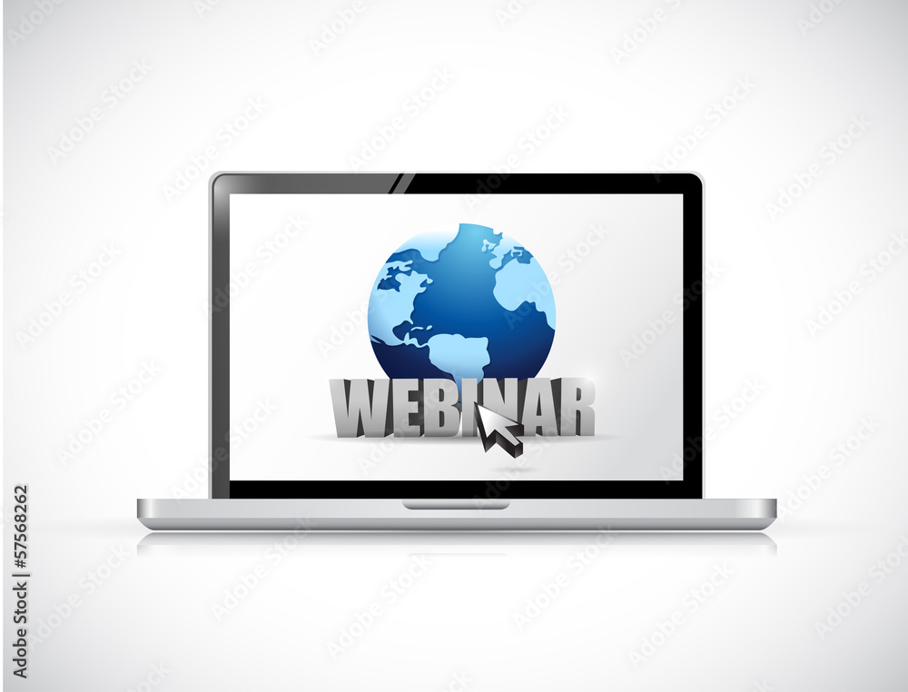 laptop and webinar sign illustration design laptop and webinar sign illustration design