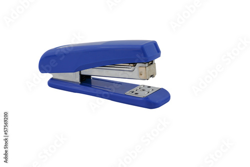 Blue max stapler isolated on white background