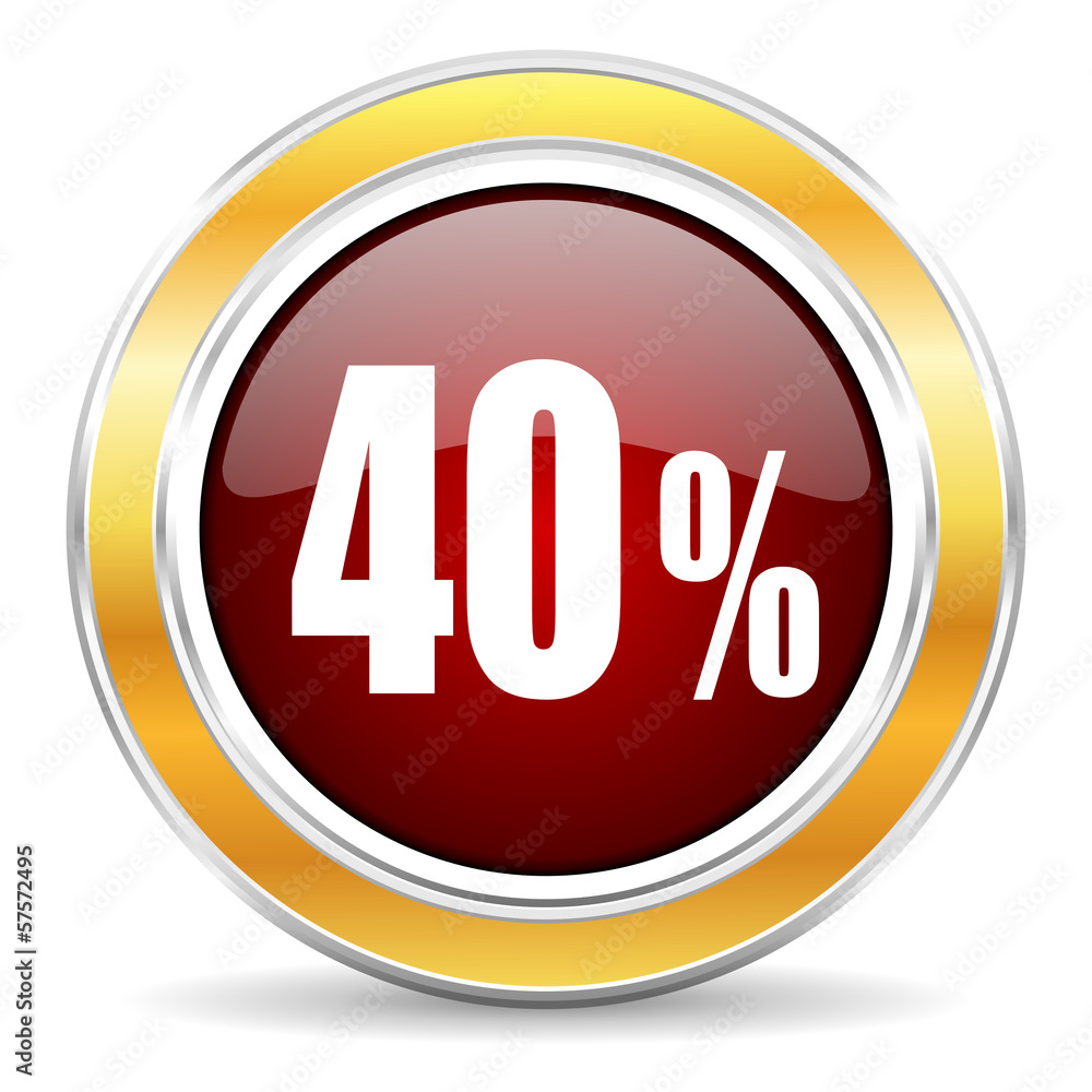40 percent icon 40 percent icon