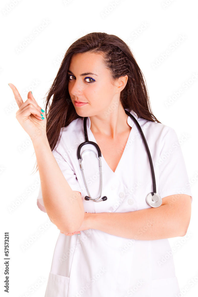Doktor medical healthcare girl isolated on white background Doktor medical healthcare girl isolated on white background