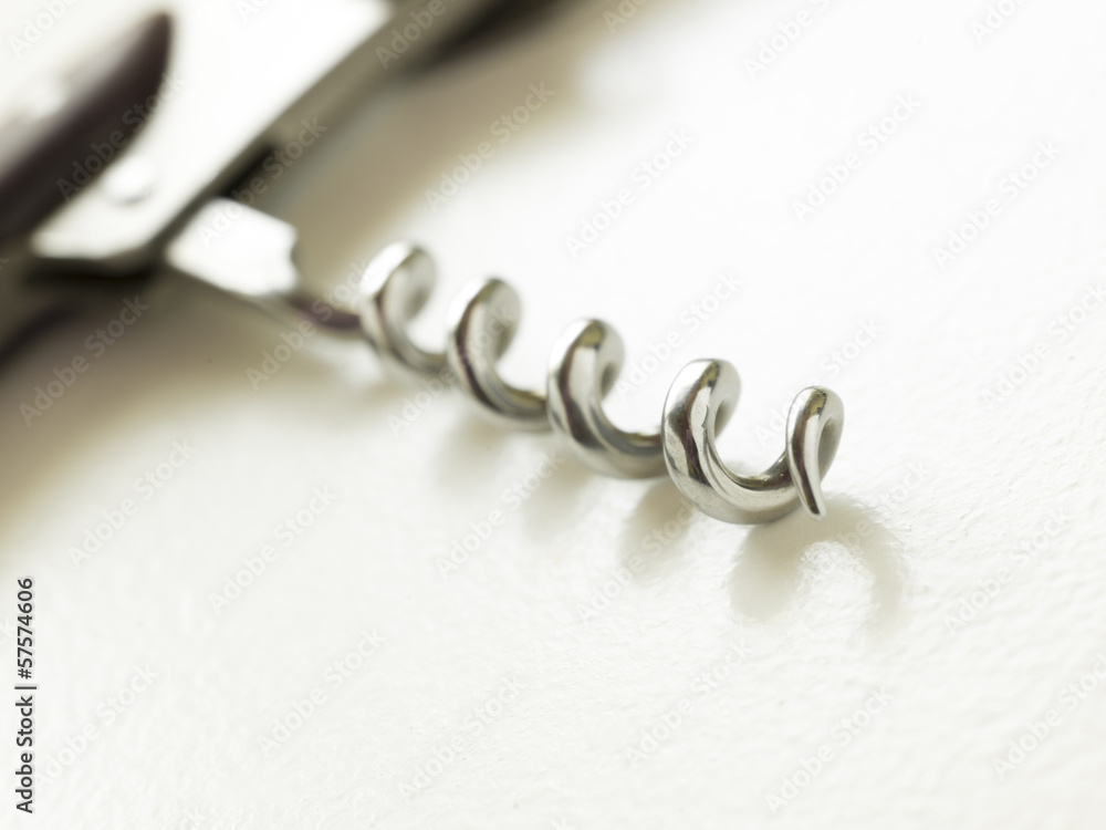 closeup image of a classic manual corckscrew closeup image of a classic manual corckscrew