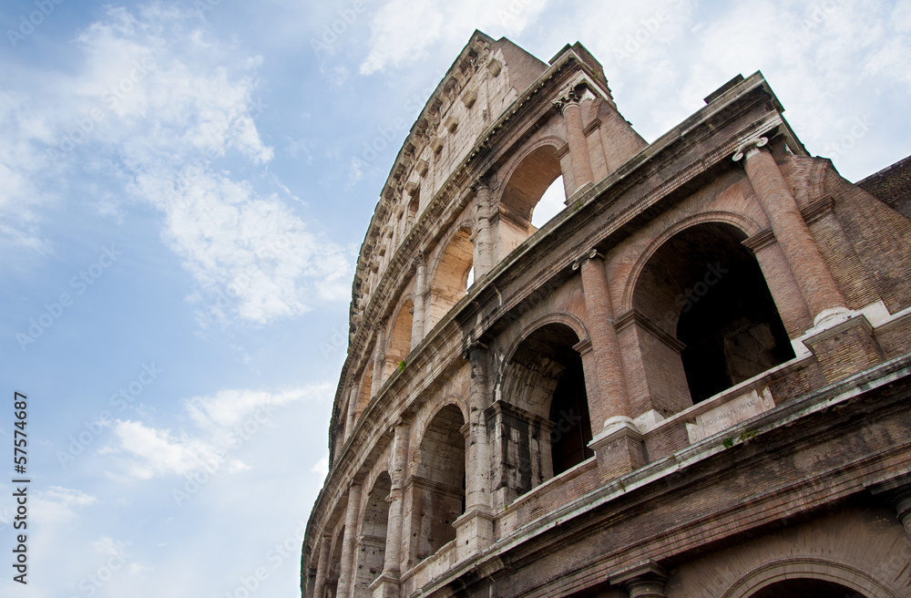 Obraz premium Colosseum with Beautiful Sky, Rome - Italy