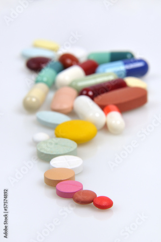 assortment of pills and capsules