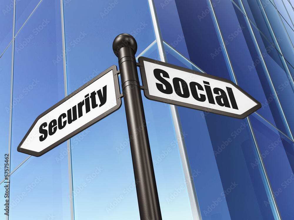 Security concept: Social Security on Building background