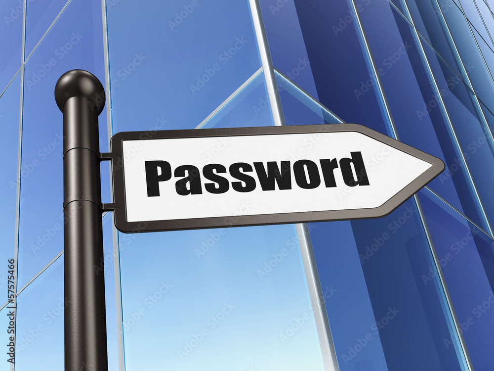 Privacy concept: Password on Building background