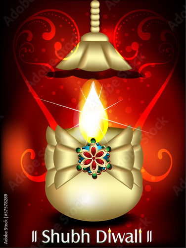 Diwali Background with floral photo