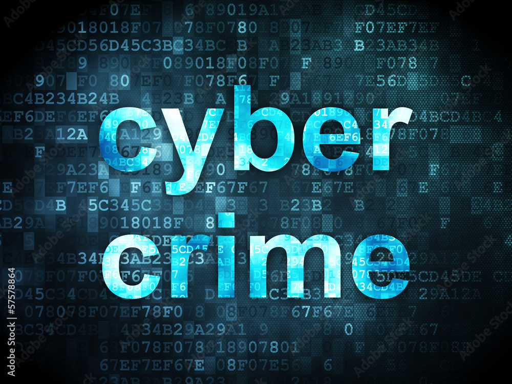 Fototapeta premium Safety concept: Cyber Crime on digital background