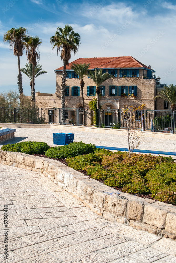 House with palms in Jaffa Tel Aviv