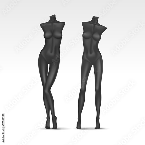 Vector Isolated Female Mannequin