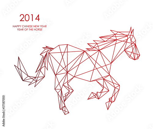 Chinese new year of the Horse triangle web shape file.