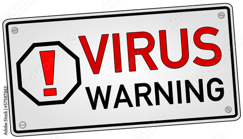 Virus Warning Schild  #131024-svg02