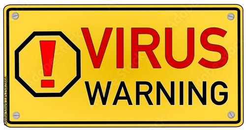 Virus Warning Schild  #131024-svg01