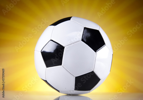 Soccer ball and sunshine