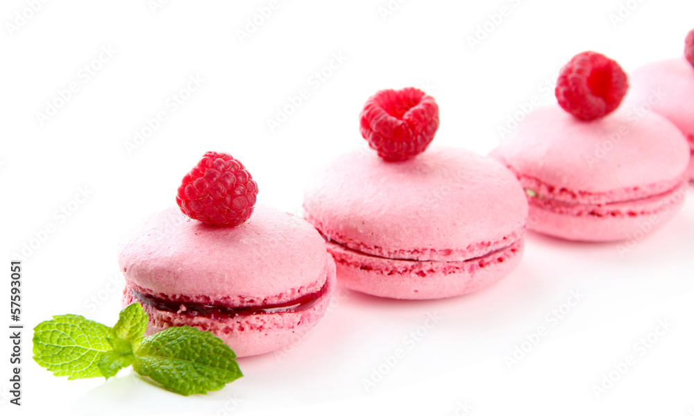 Gentle macaroons isolated on white Gentle macaroons isolated on white