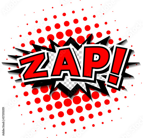 Zap! - Comic Speech Bubble, Cartoon