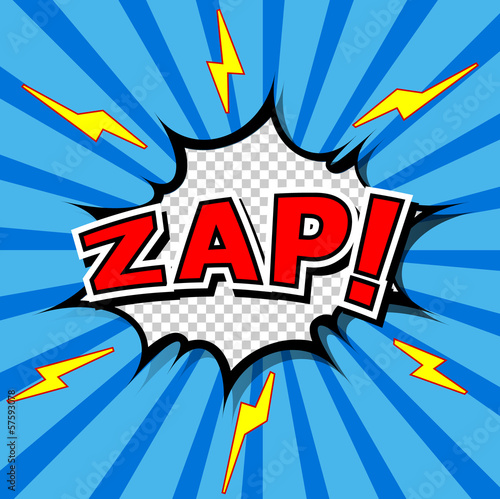 Zap! - Comic Speech Bubble, Cartoon