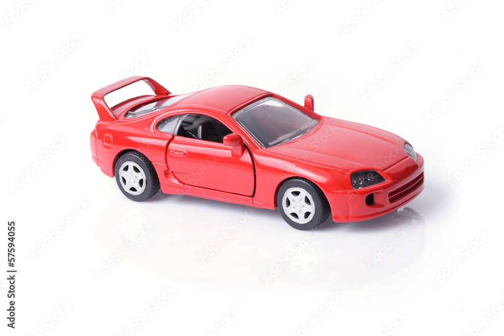 Model car in red.