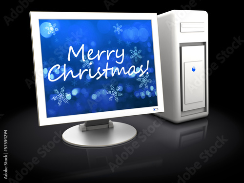 christmas computer photo