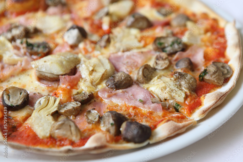 Pizza ham and mushroom Pizza ham and mushroom