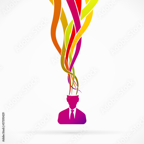 Abstract avatar vector illustration about mind obsession