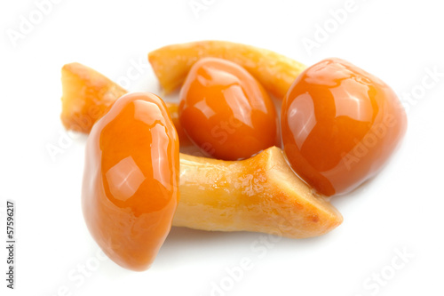 Valokuva Pickled Mushrooms (Honey Fungi) Isolated on White Background
