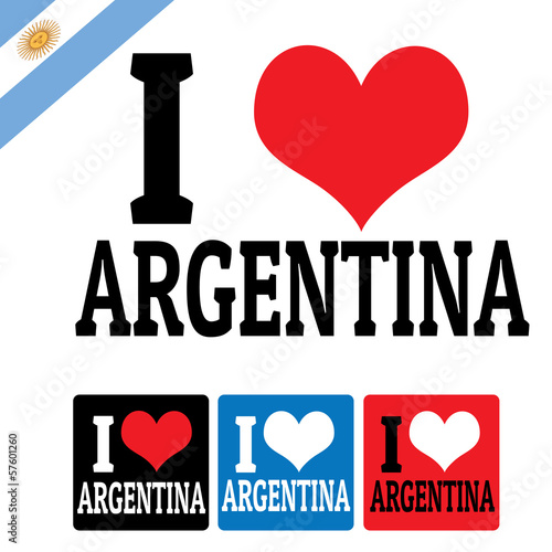 I love Argentina sign and labels