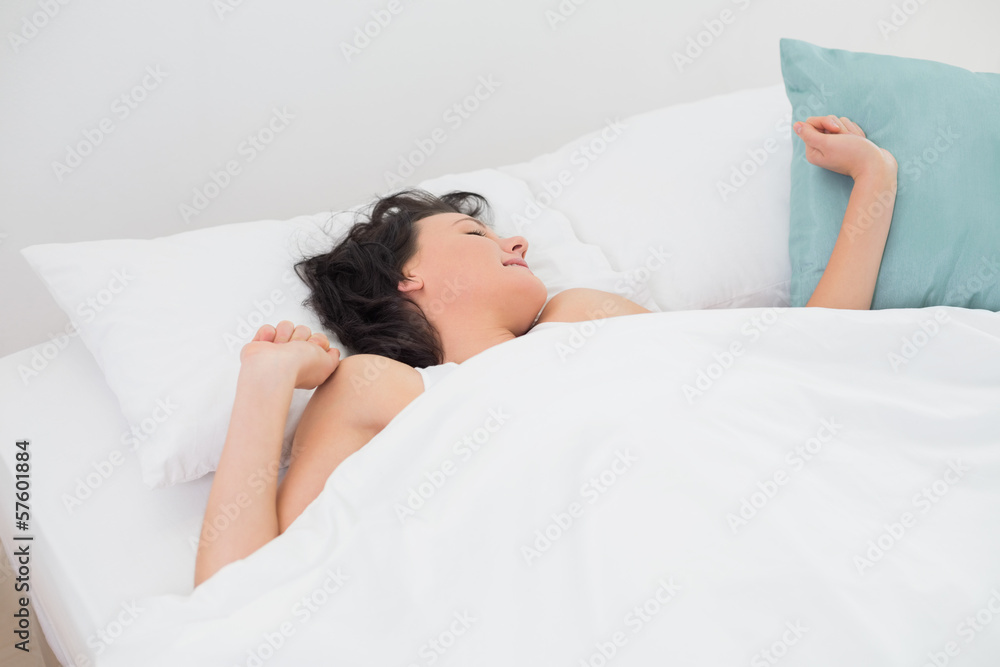 Pretty young woman sleeping in bed Pretty young woman sleeping in bed