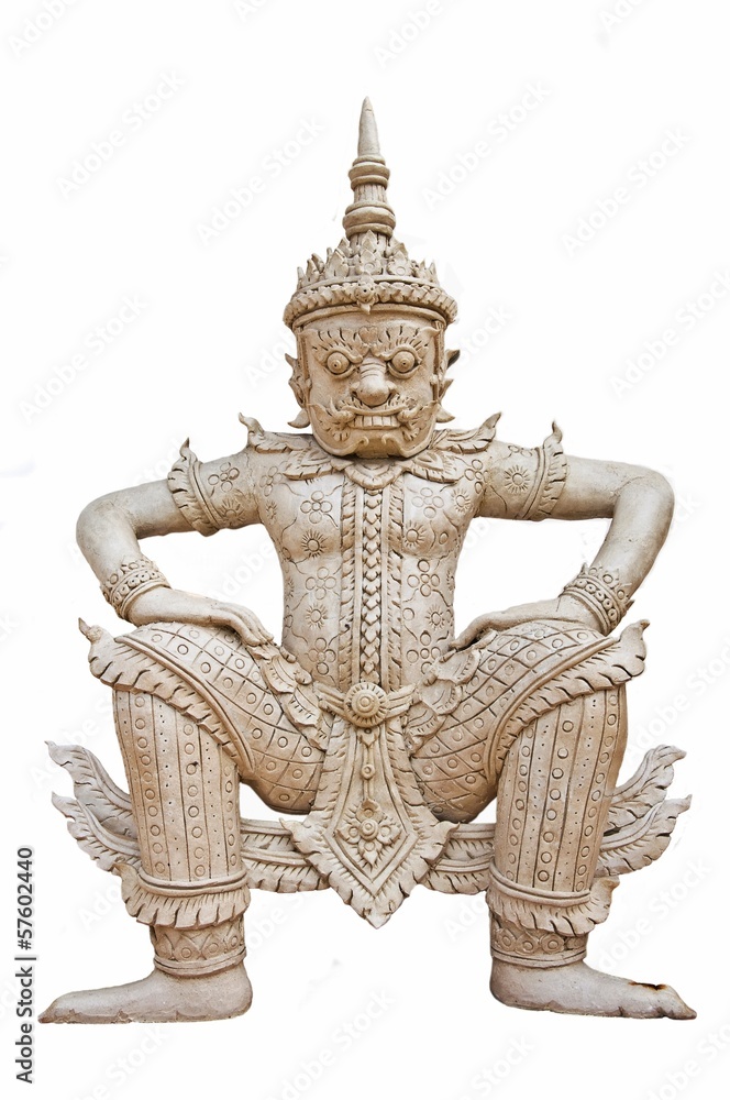 Fototapeta premium Giant statue on white background